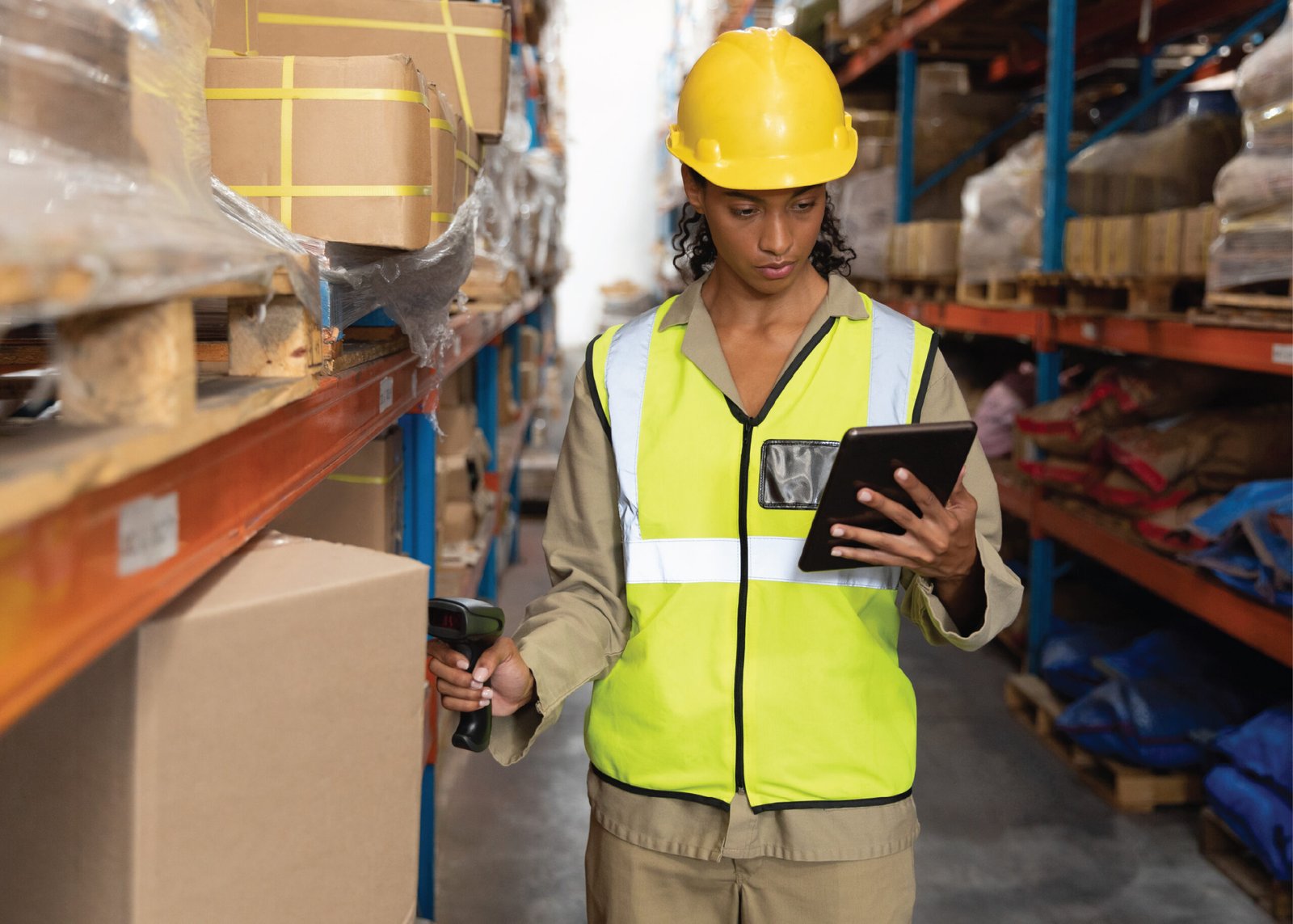 Product scanning in warehouse